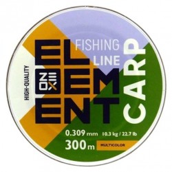 Волосінь для риболовлі, ZEOX Element Carp Multicolor, 300м, перетин 0,309мм